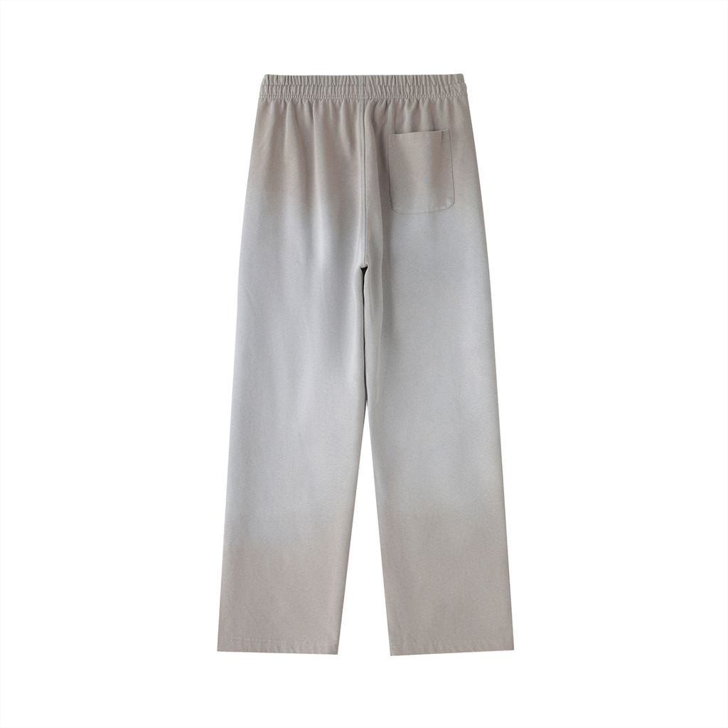 Vintage Washed Gradient Straight-Leg Laidback Sweatpants