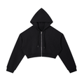 Essential Cropped Zip-Up Hoodie