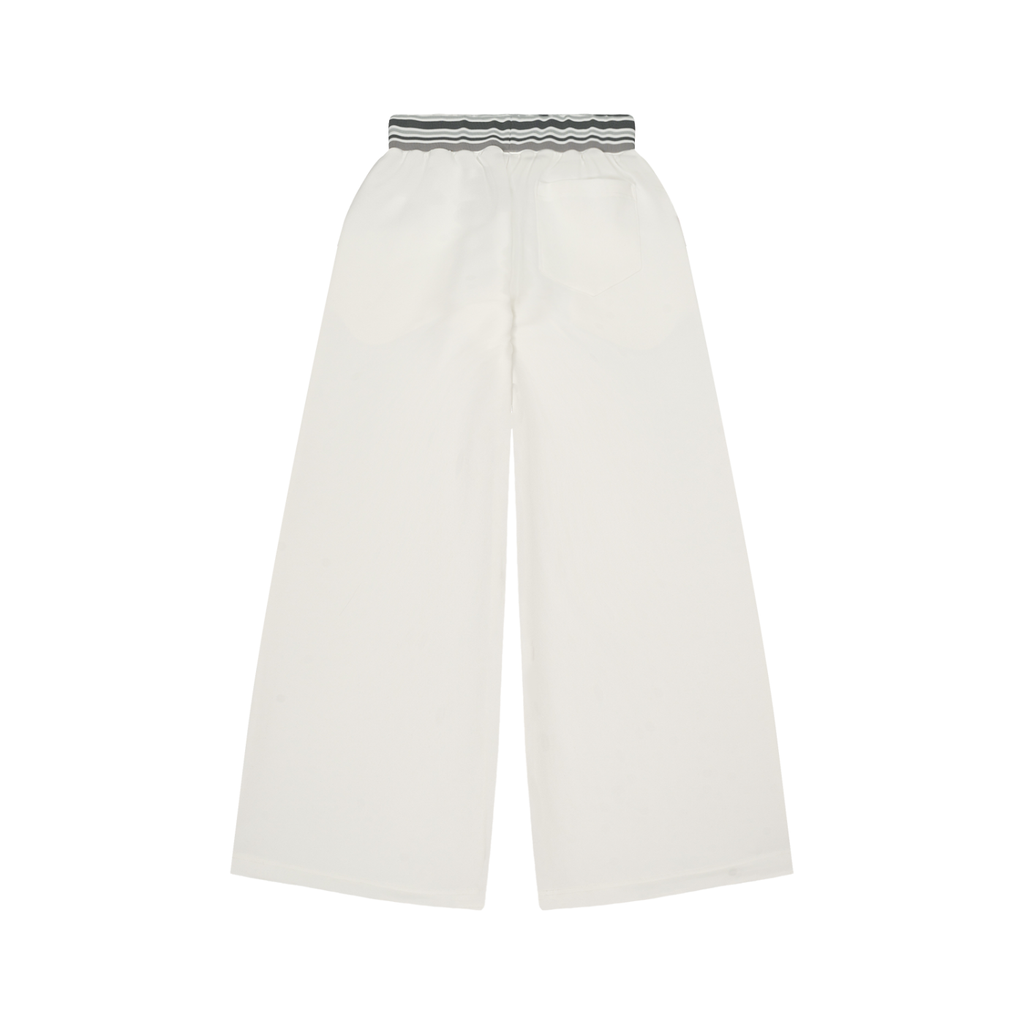 Striped Waist Wide Leg Pants