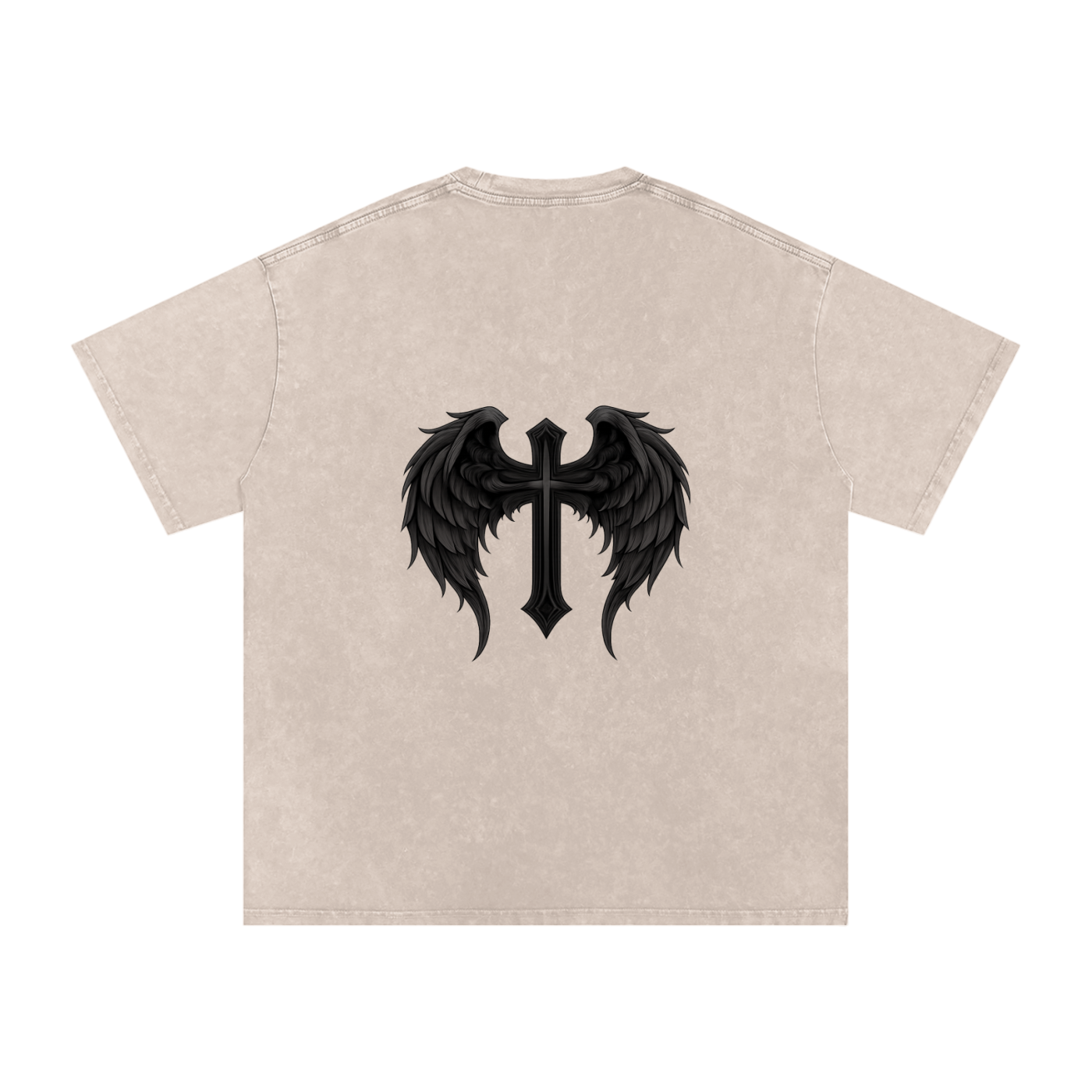 Snow Washed Oversized Cotton T-Shirt