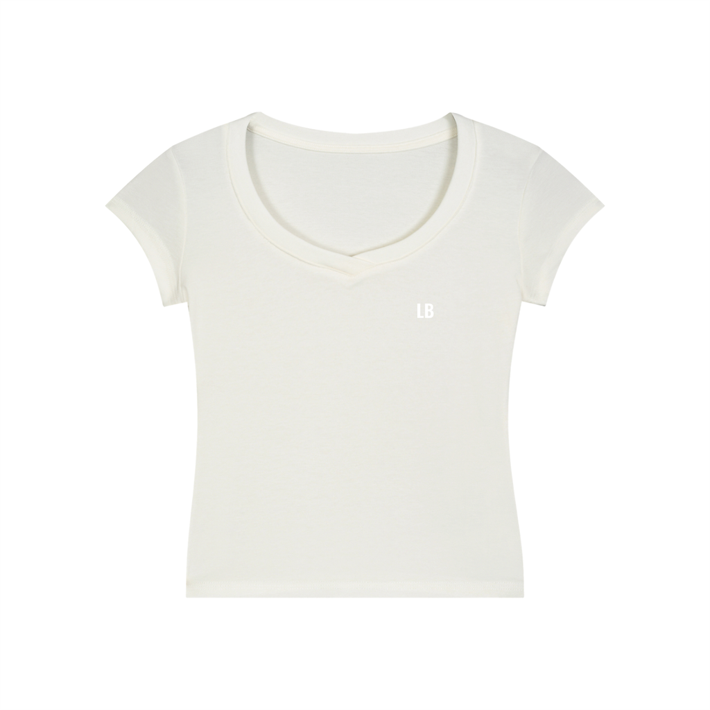 Essential V-Neck Bodycon T-Shirt