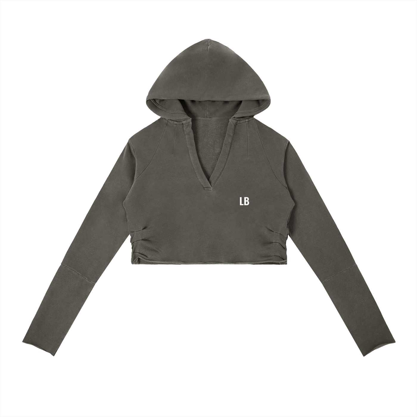 Vintage Washed Raw Edge Hoodie