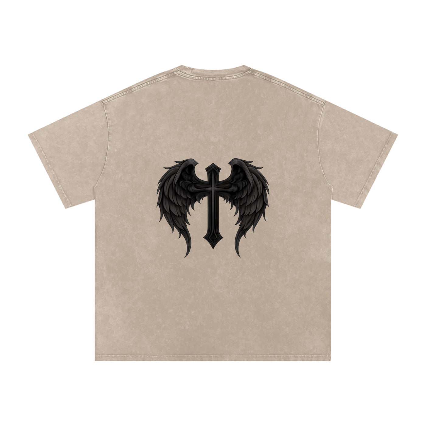 Snow Washed Oversized Cotton T-Shirt