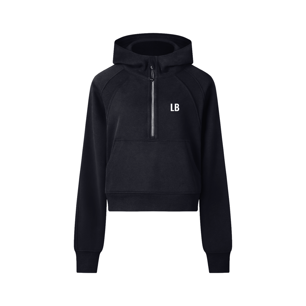 Cropped Half-Zip Hoodie