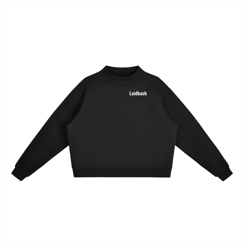Essential Fleece Mock-Neck Crew Sweatshirt